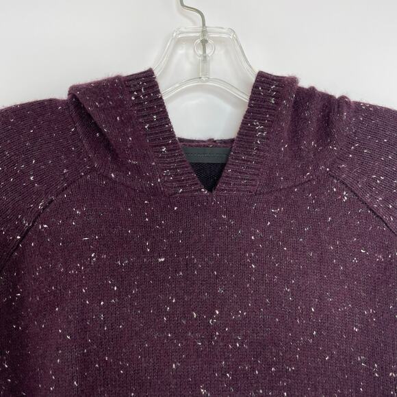 Alexander Wang Plum Pullover Hooded Sweater Women's Small Petite Cashmere Blend - Picture 2 of 11